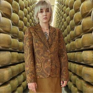 Vintage Paisley Brown Blazer!